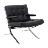 Fauteuil cuir noir