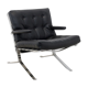 Chair black leather