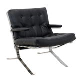 Fauteuil cuir noir