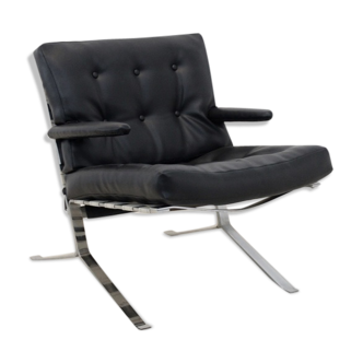 Chair black leather