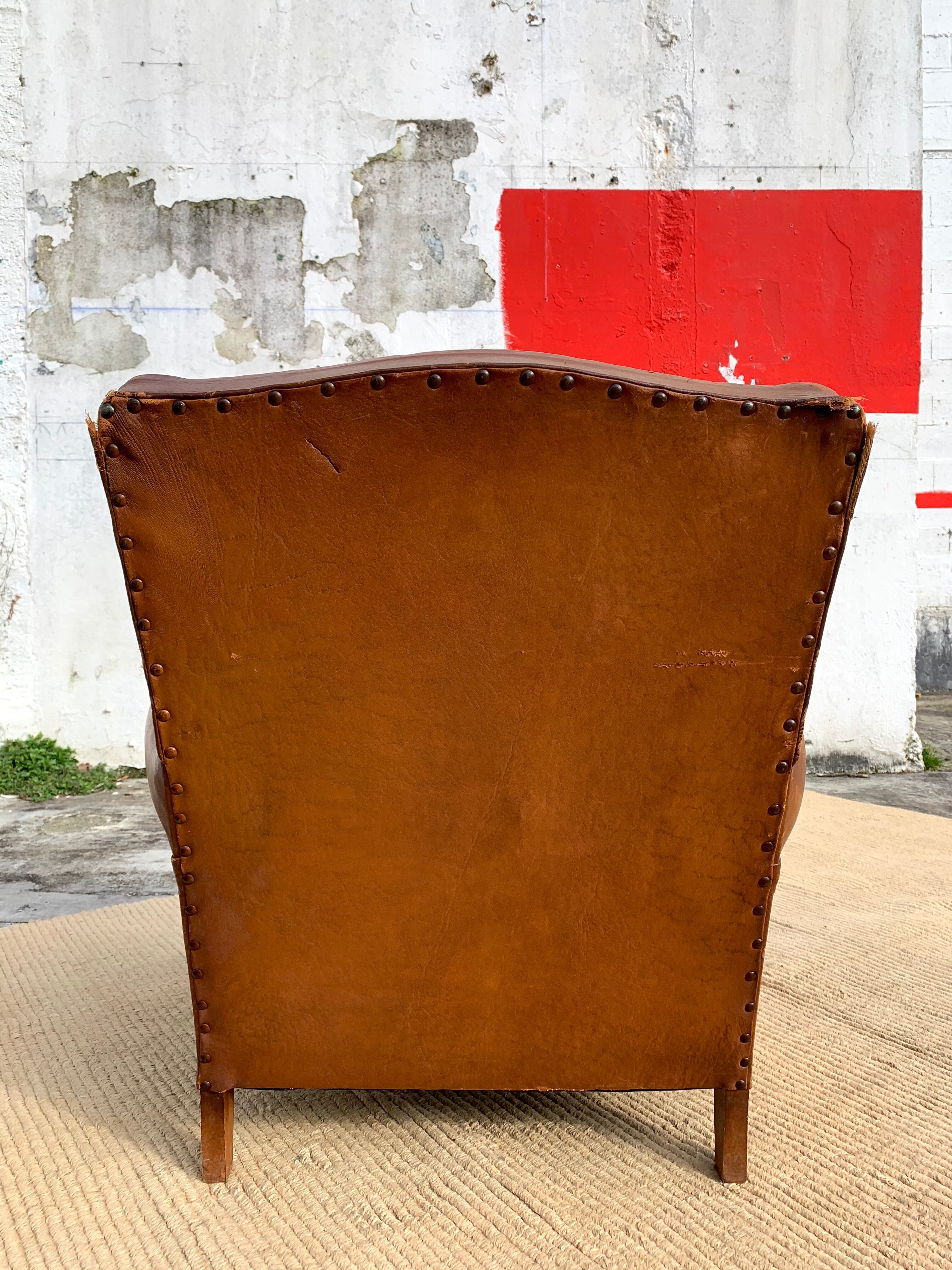 Leather club chair 1930