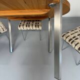 Naver Nissen and Gehl Scandinavian design round table with metal legs and wooden top
