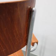 Bauhaus cantilever armchair in chrome tubular steel and beech, 1930s