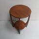 Table d'appoint ronde en chêne Art Déco