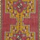 Vintage Turkish Oriental Rug. 100% Wool. Unique Hand Knotted Village Rug