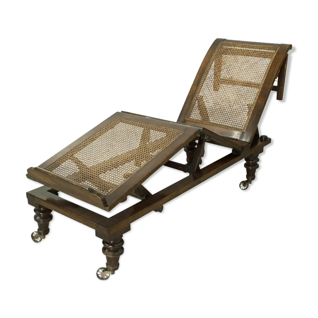 Chaise Longue in cannage part Alfred Carter's Selency
