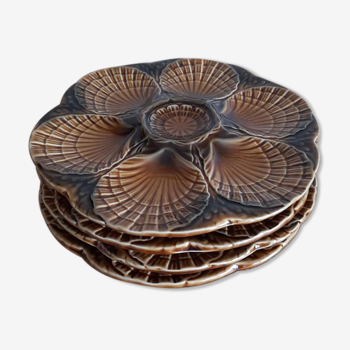 4 assiettes à coquillages Sarreguemines