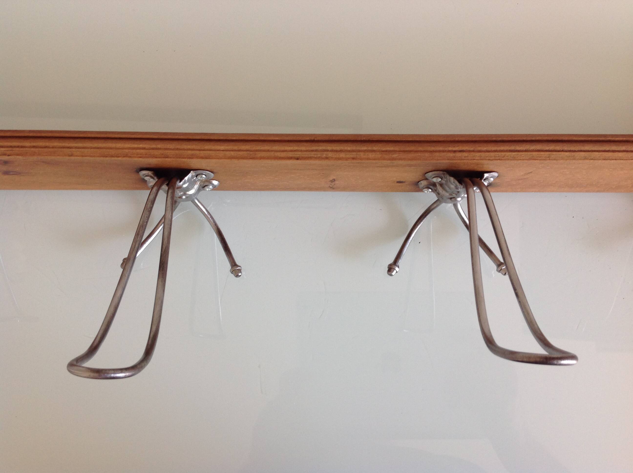 Vintage five-headed wooden coat rack from the 30s/40s