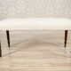 Mid-Century Neoclassical Louis XVI Style Bench with Cream Upholstery and Fluted