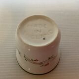 5 coquetiers fleurs roses made in England