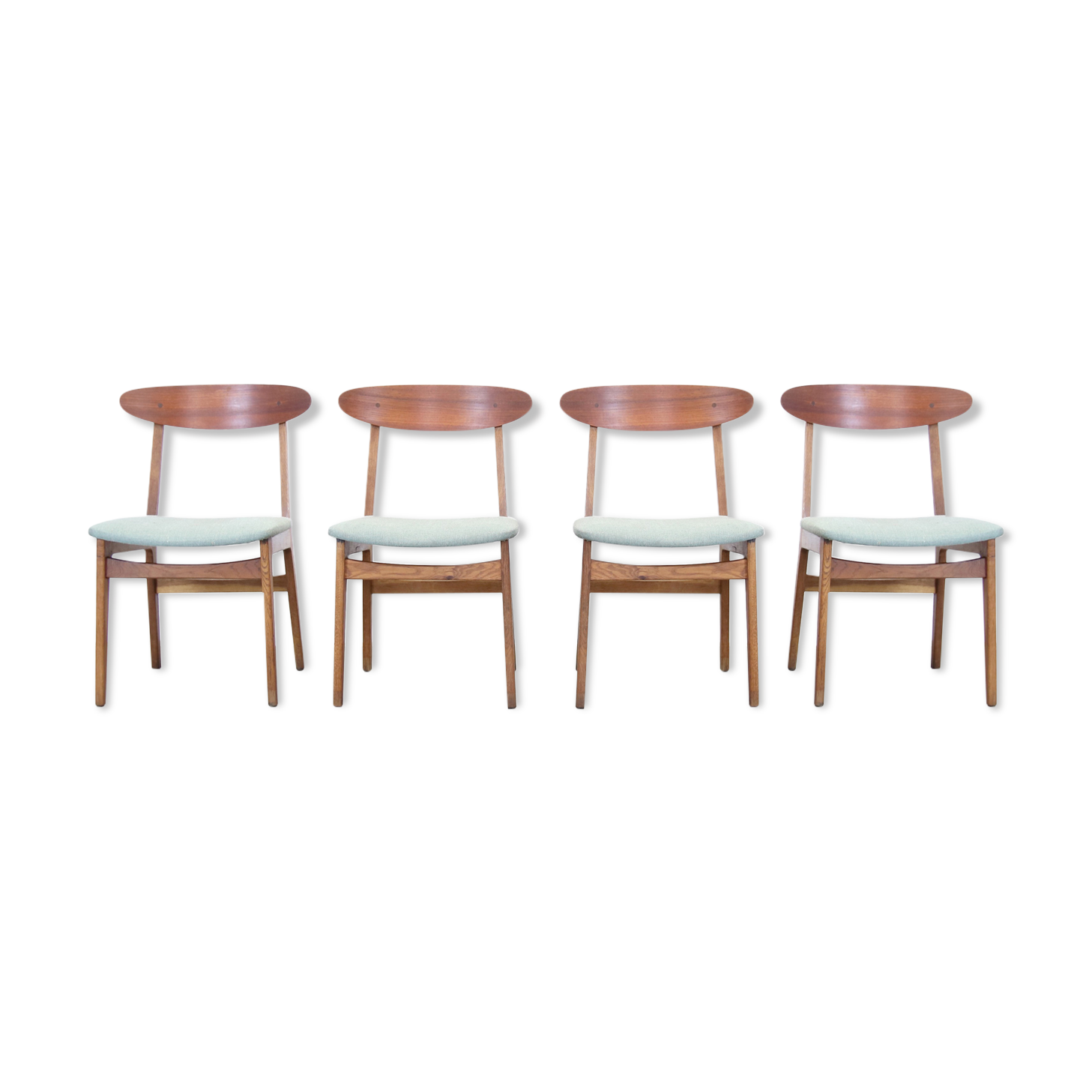 Set Of 6 Danish Dining Chairs By Henning Kjaernulf 1960s Selency