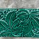 Green Ceramic Trivet with Leaf Decoration - Art Deco Period 1