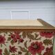 Wardrobe - wardrobe - Old - Wood - Floral Fabric - Artisanal