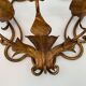 Pairs of sconces with 3 brass fires early XXth