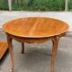 Round extendable dining table Louis XV in solid wood from the 1960s.