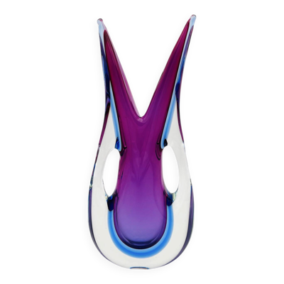 Grand Vase Sculptural Murano - Flavio Poli - Sommerso - 1960