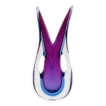 Large Sculptural Murano Vase - Flavio Poli - Sommerso - 1960