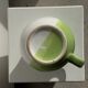 90s white and green ceramic carafe H17 D11