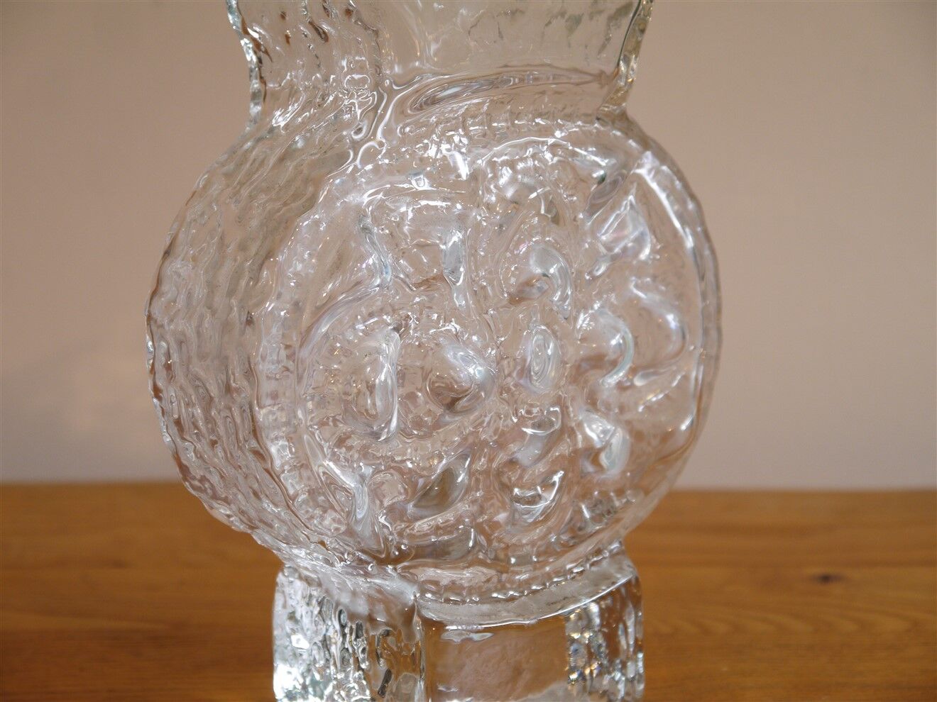 Vintage Finnish glass vase 1970