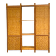 Bamboo cabinet woven and modular pine vintage 1960