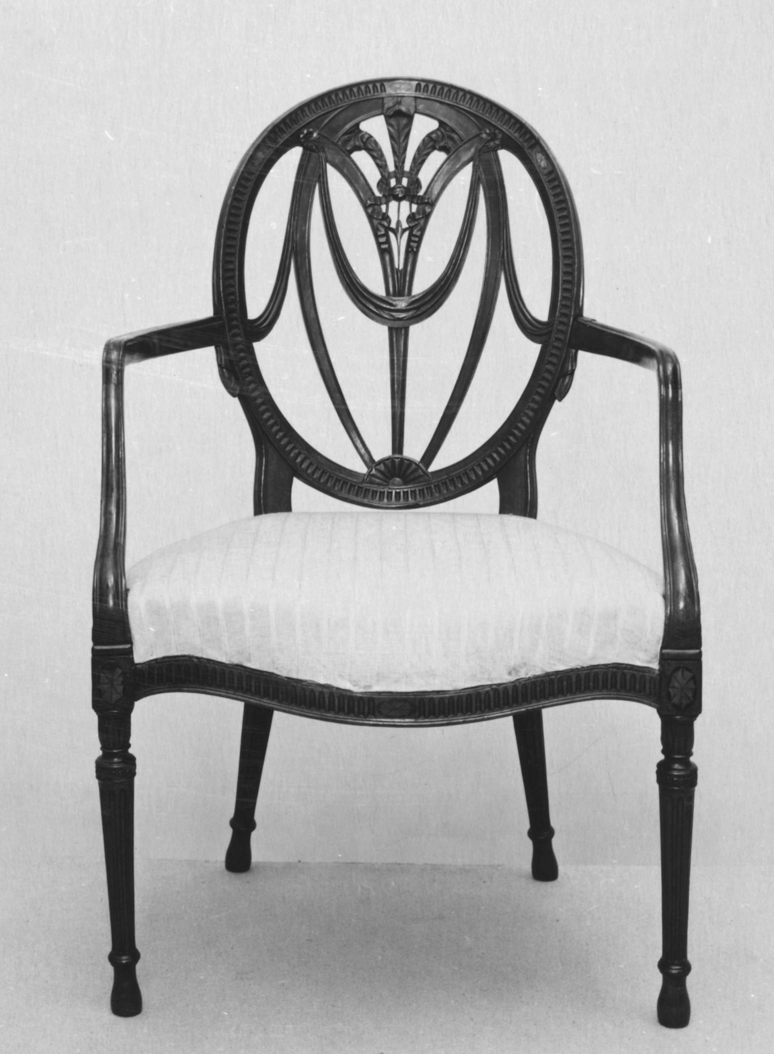 George III Mahogany armchair attributed to William and John Linnell circa 1775