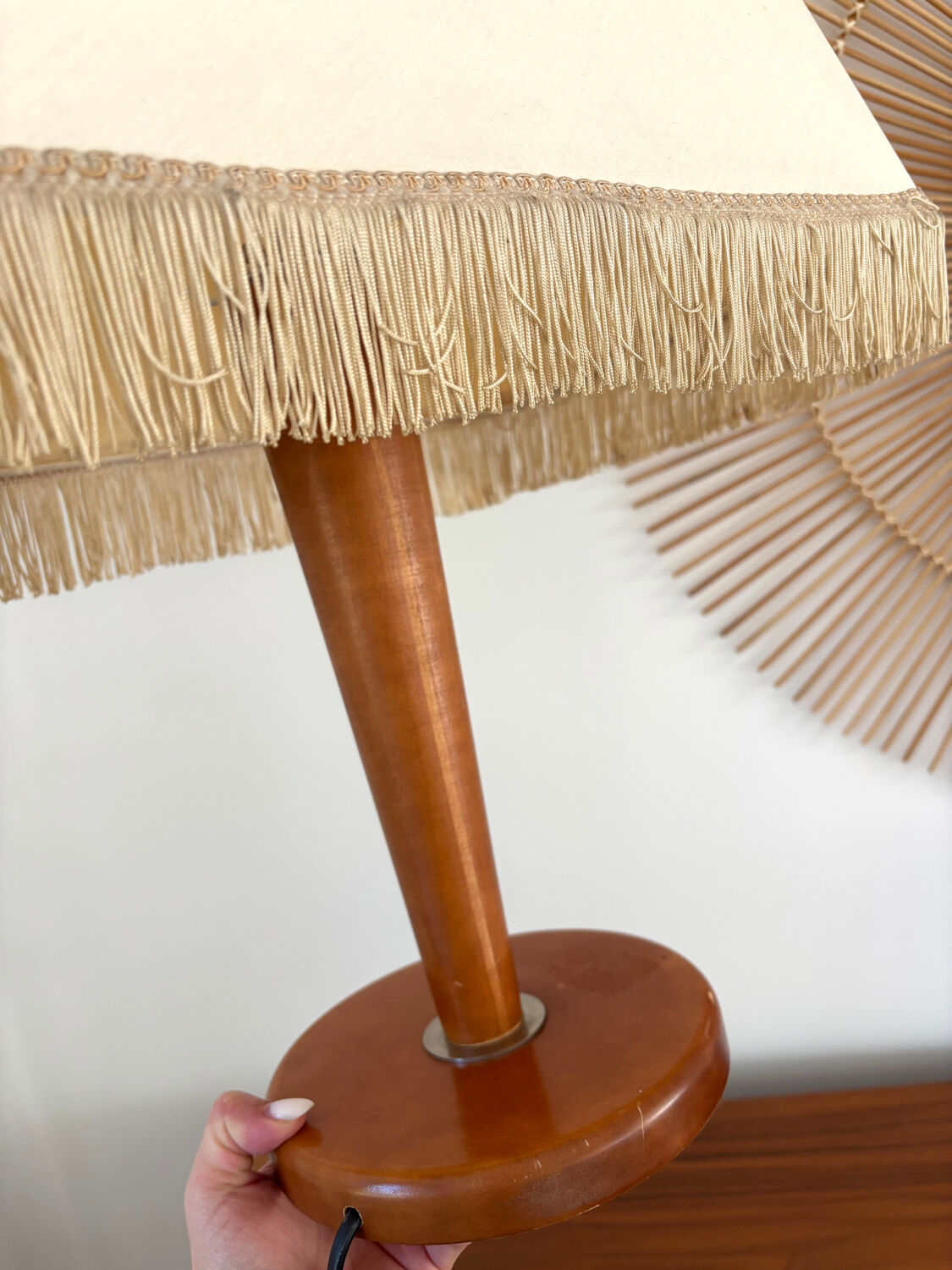 Vintage fringed lamp