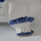Cache pot céramique faïence  bleu delft