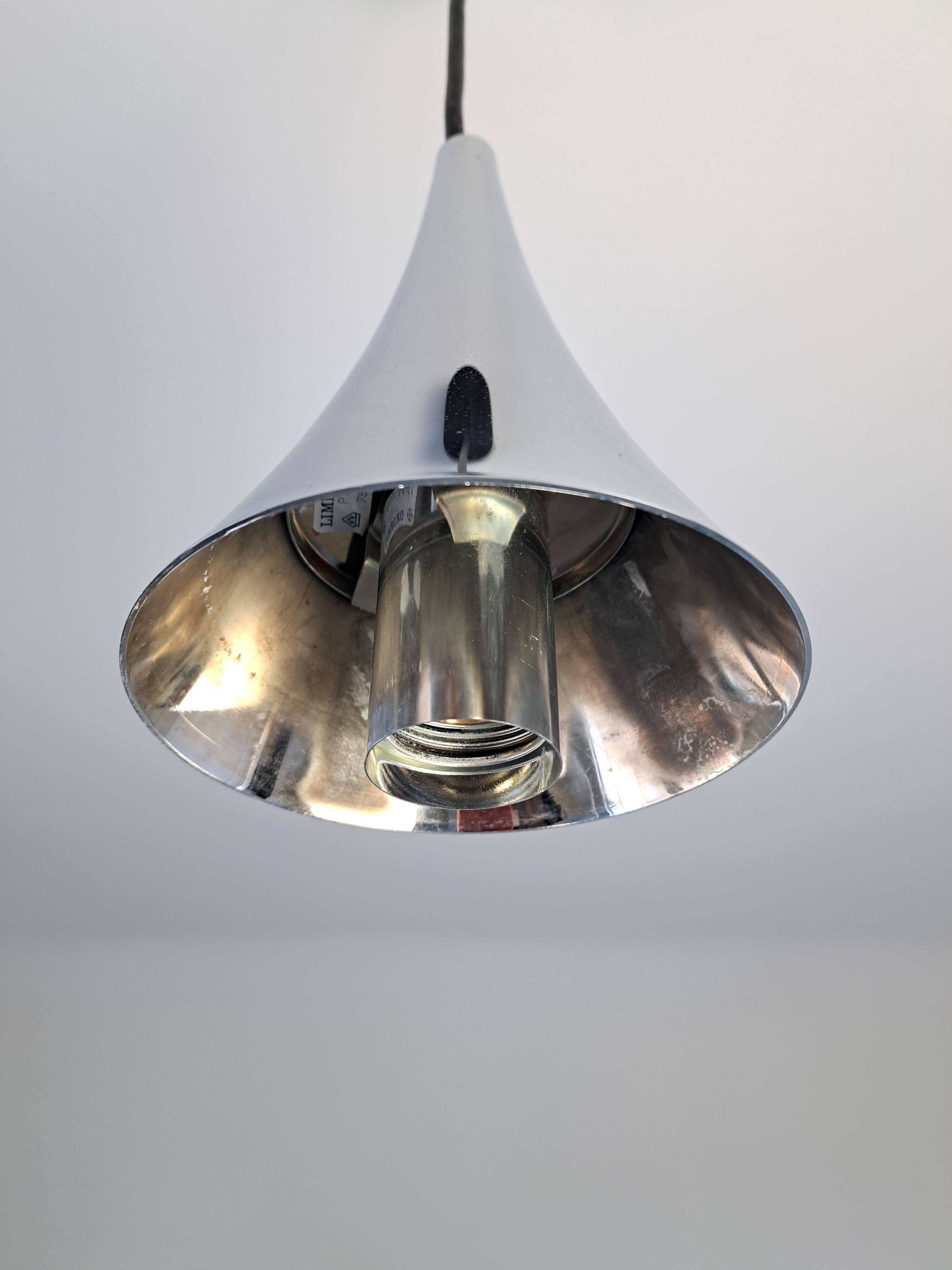 Vintage Glashütte Limburg space age pendant light