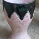 Vallauris egg cup with Voltz ceramic point decoration.
