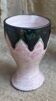Vallauris egg cup with Voltz ceramic point decoration.