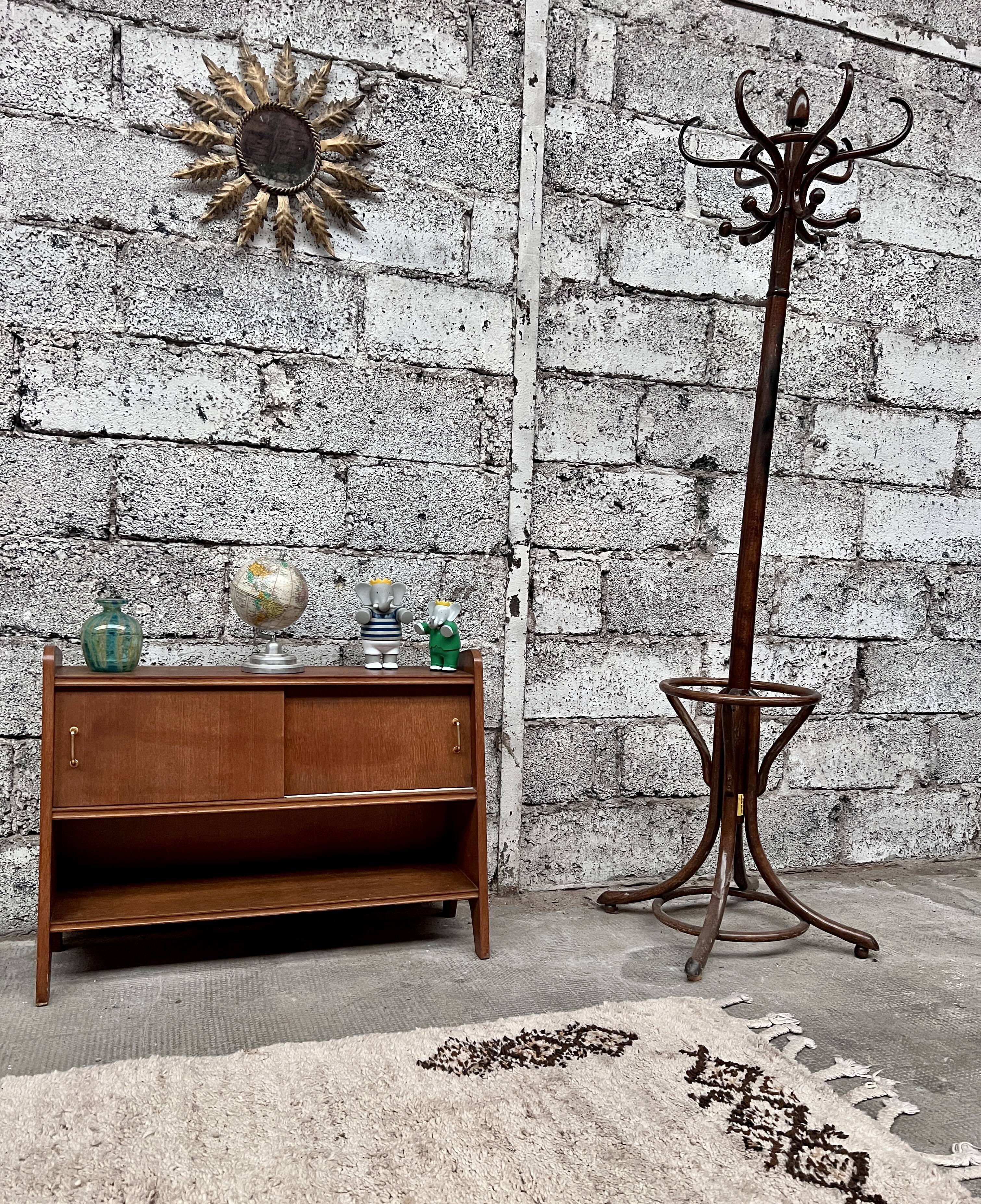 Oak shelf 1950 French modernist