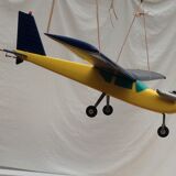 Model airplane circa 1980 years with gasoline engine in plastic dimension H-25cm- L-105- Pr-170