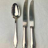 Pair of knives and table spoon silver Deetjen 100