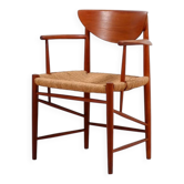 Fauteuil en teck "317" par Peter Hvidt et Orla Molgaard-Nielsen pour Søborg