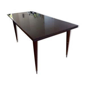 Table salle à manger acajou laqué