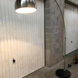 arc floor lamp of the 80s chrome