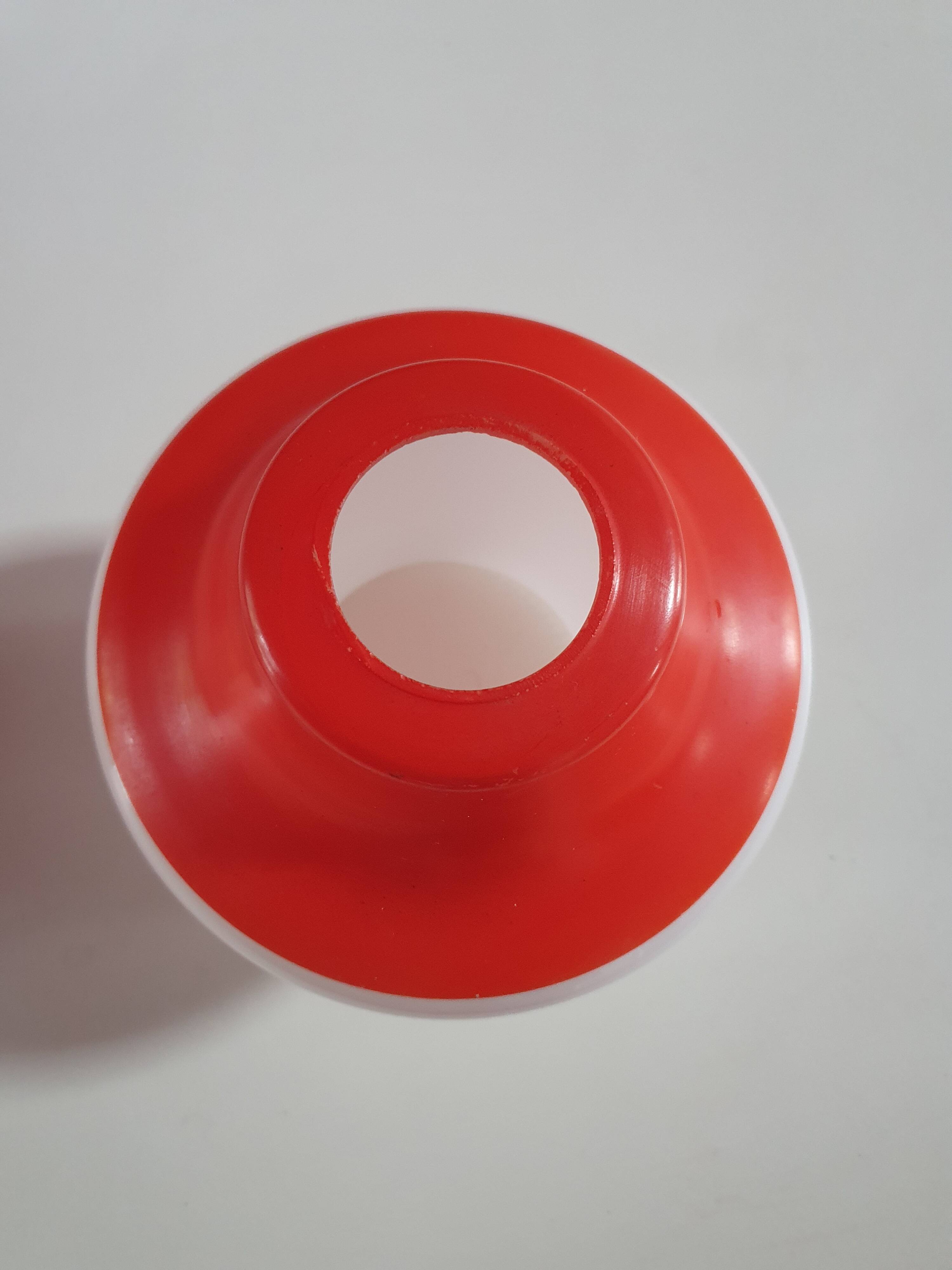 globe suspension light fixture vintage year 70 opaline orange and white