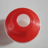 globe suspension light fixture vintage year 70 opaline orange and white