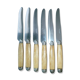 Set de 6 couteaux de table acier inoxydable et corne  estampillés châtellerault