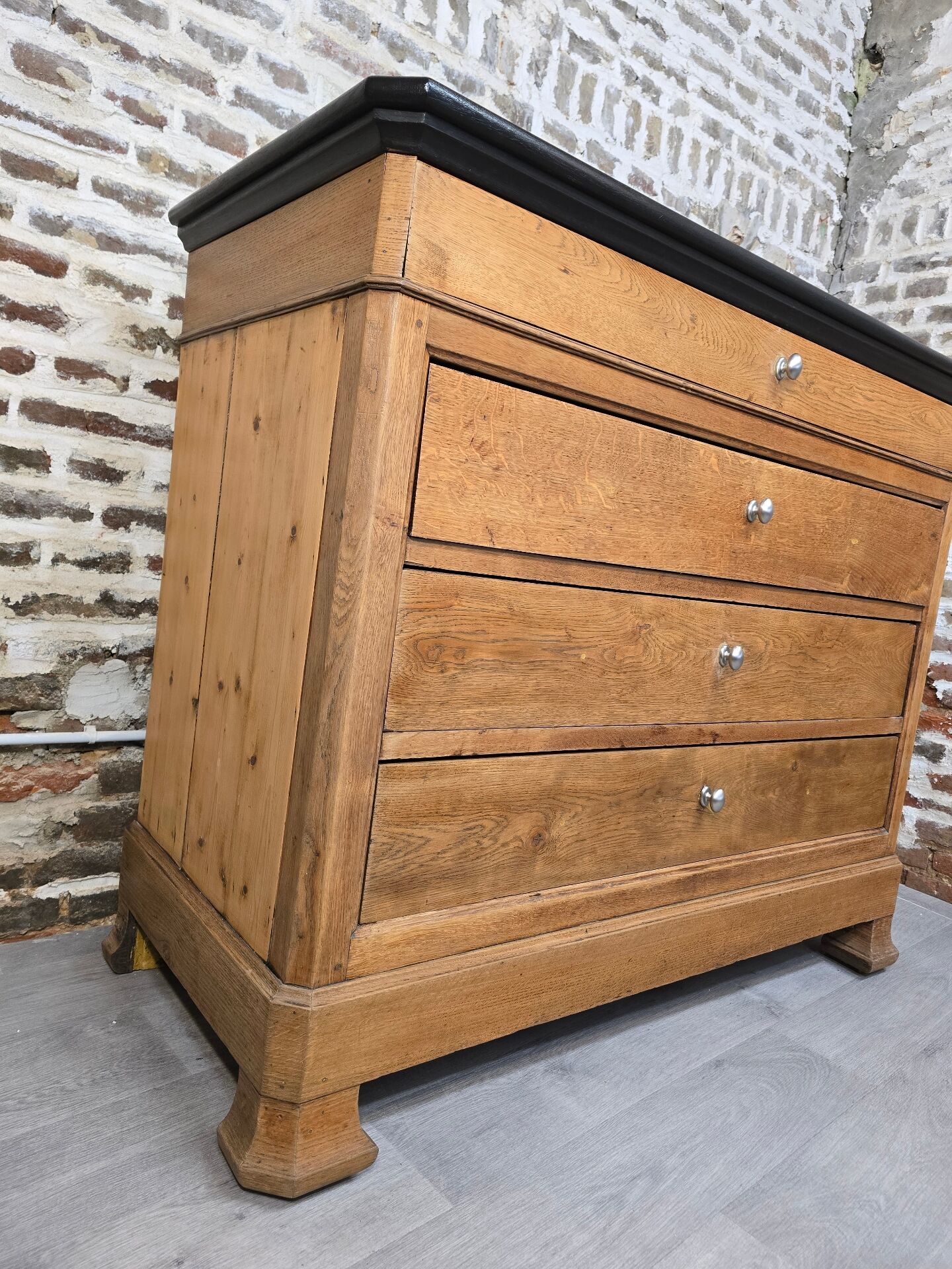19th-century oak commode