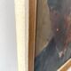 Huile sur carton d’un homme XXème siècle