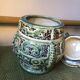 Stoneware pot with Asian decoration