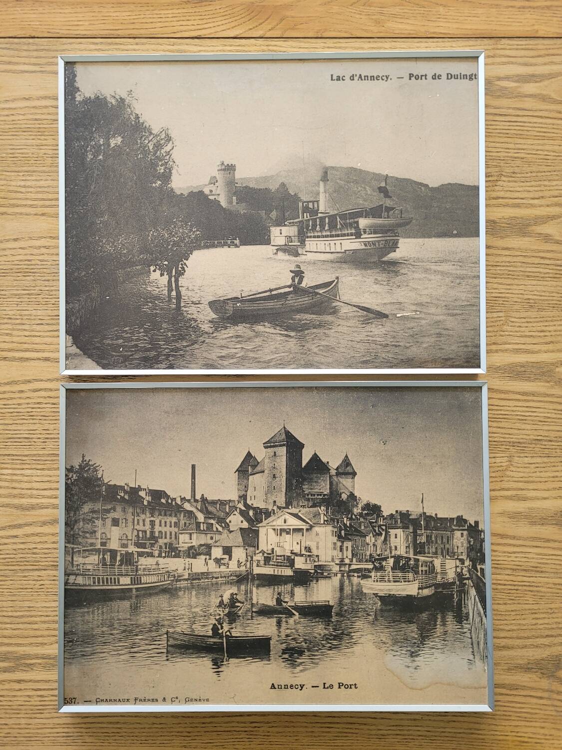 Pair of old photographic reproductions - Annecy