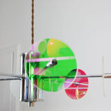 Vintage Italian Chrome Lamp Duo, 70s