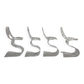 Rare set of 4 sculptural Lucite chairs by Michel Dumas