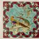 Gien old tile wall tiles decoration pheasant birds XIXth