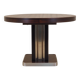 Round mahogany table, Italian design, 1970s, production: Italy