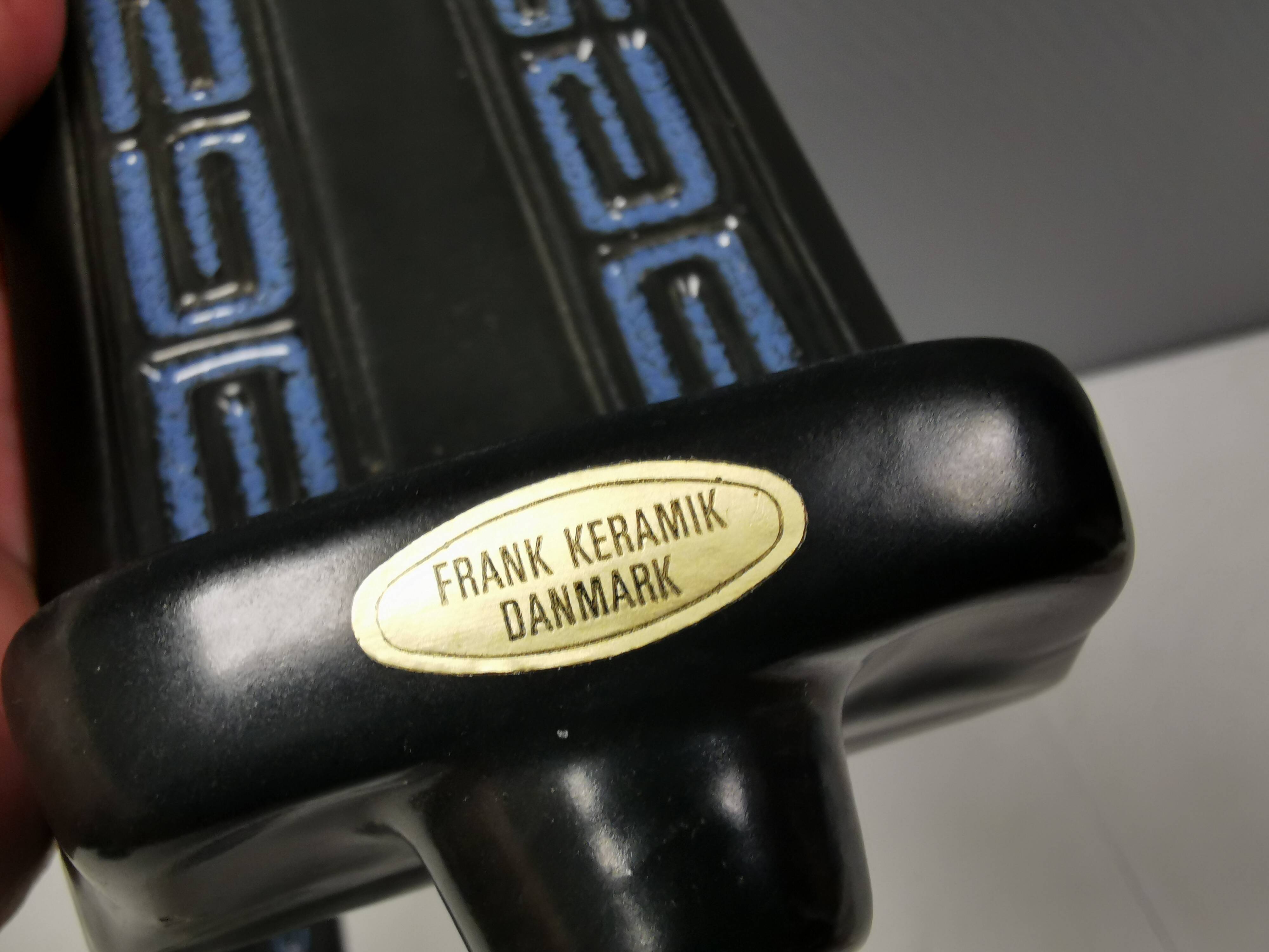 Two wall-mounted candlesticks by Danish Frank Ceramics 1970s.