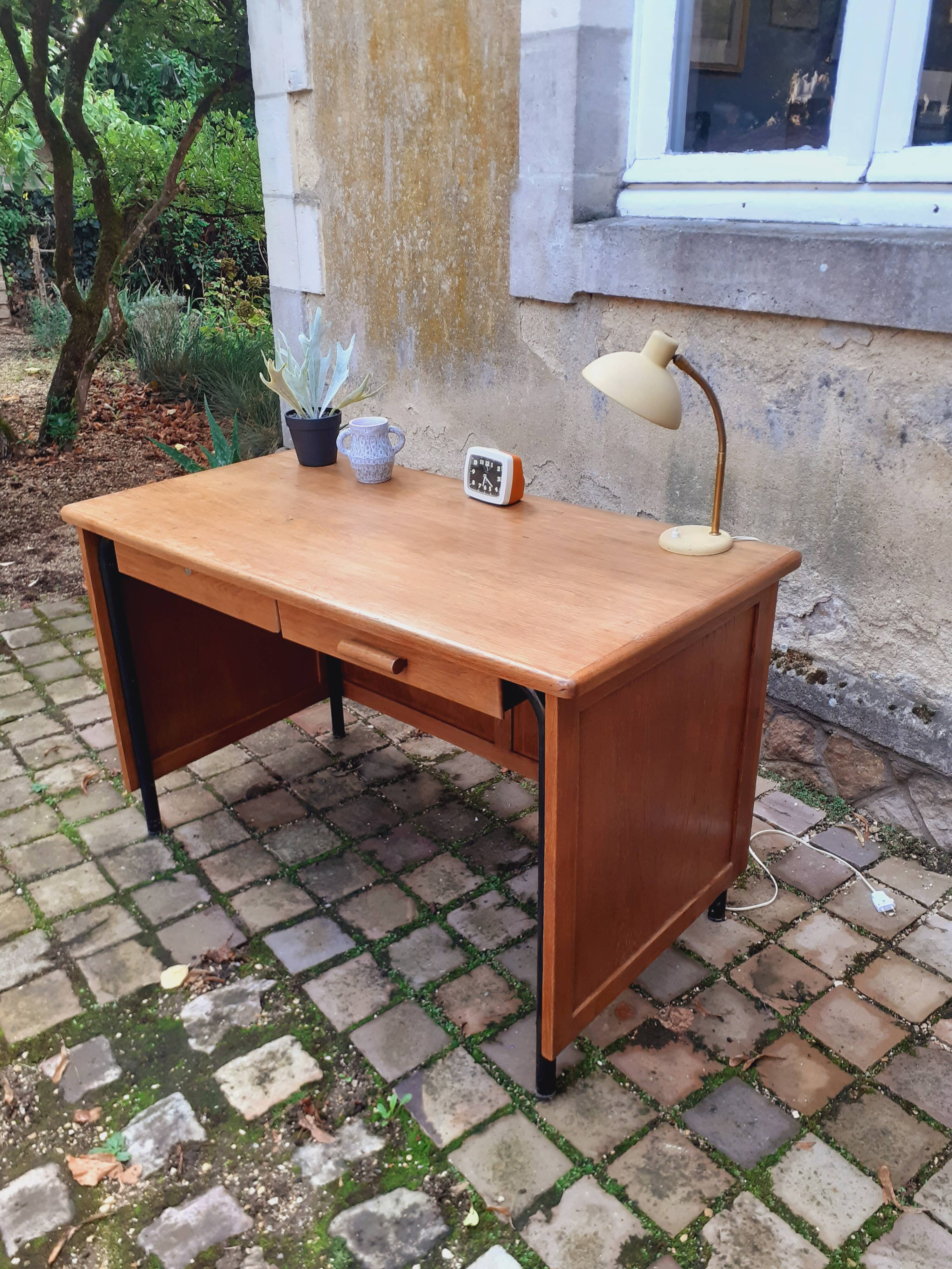 Vintage oak desk from the 60s