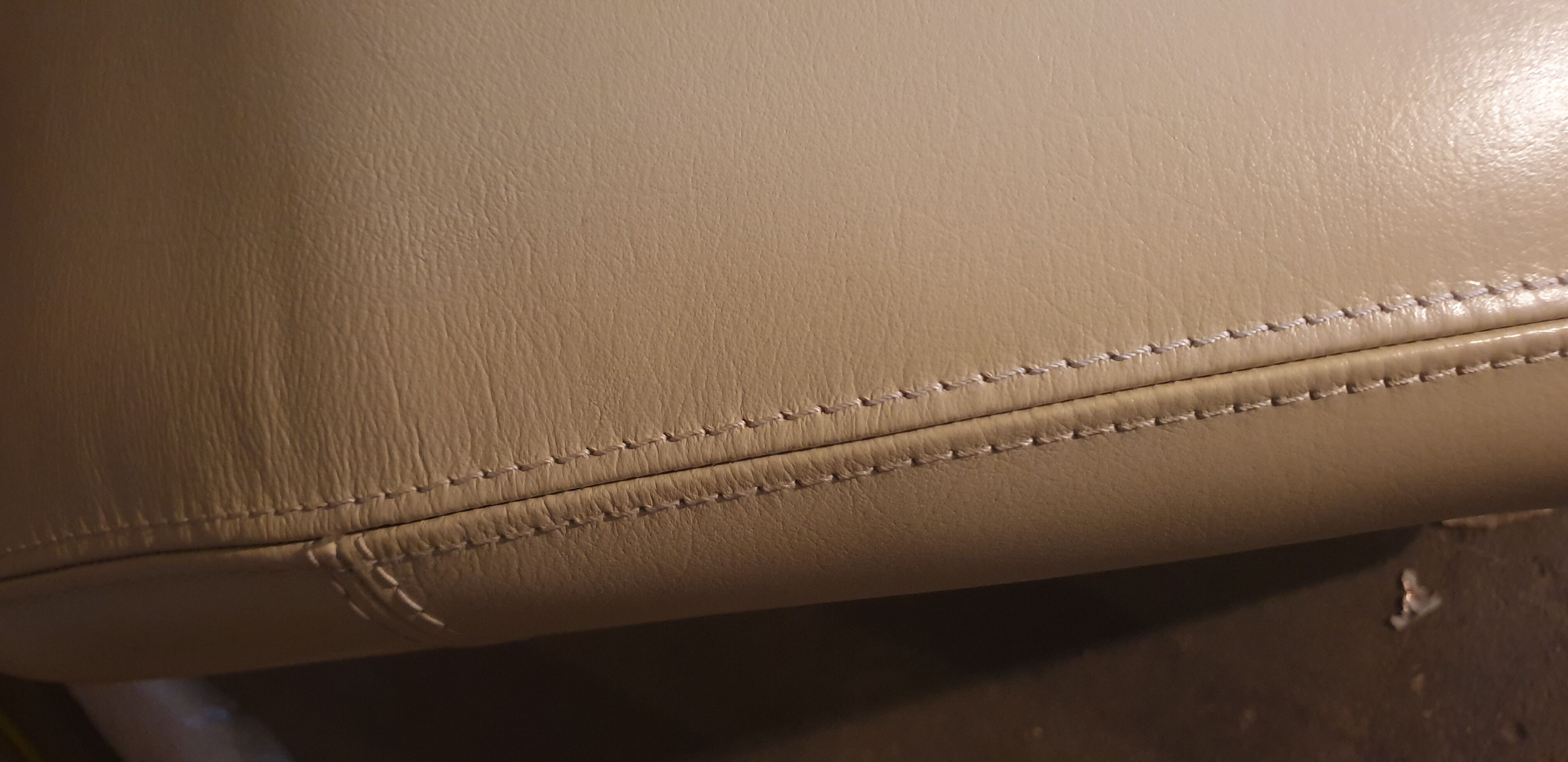 Ivory leather club armchair